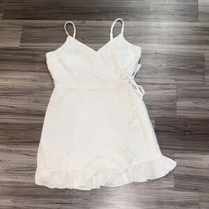 Hollister White Wrap Dress